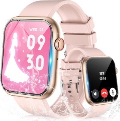 スマートウォッチ（2023年の終わりに革新され、2.0インチの大画面）、スマートウォッチ、iPhone＆Androidと互換性があり、Bluetooth 5.2呼び出し機能、無料ダイヤル設定、さまざまなモーションモード、IP67