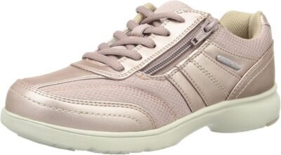 コンフォートウォーカーCF0371女性の靴、歩きやすい、ジッパー、クッション、インソール、ウォーキングシューズ、4E、ワイド、軽量、スニーカー