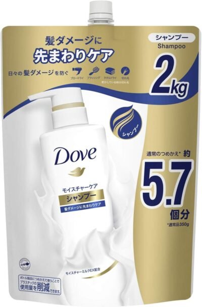 鳩シャンプー、大容量、補充4.4ポンド(2 kg)、水分ケア