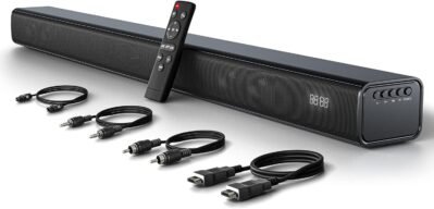 MISCALL-Cサウンドバー、Bluetooth 5.0サポート、スピーカー、テレビスピーカー、DSP、USB互換、音楽/ゲーム/映画の3つのEQモード、同軸デジタル、光学デジタル、補助接続、HDMI入力（31.5