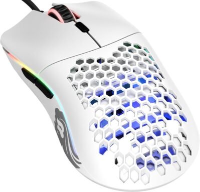 輝かしいモデルゲーミングマウス、ホワイト、RGB、6プログラムボタン、USB有線