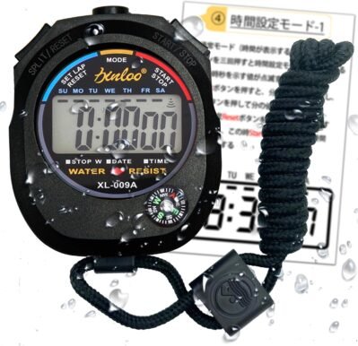 ストップウォッチスポーツストップウォッチウォータープルーフトライアルコーチ付きコンパス