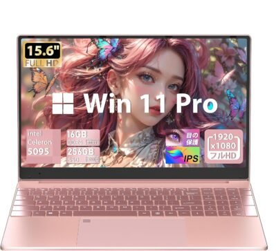 ラップトップ [Win 11 Built-In / MS Office 2019] 15.6インチの大型FHD IPSスクリーン、高速セレロンN5095、最大2.9 GHz DDR4、16G、1920 x 1080FHD、USB3.0 X 2、HDMI/TFカード付きマウスを含む、初期なし