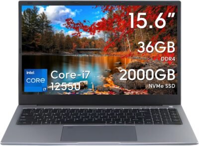 コア12世代I7-1255Uラップトップ、オフィス、10コア、12スレッド(最大4.7 GHz)、すべての金属、32GBメモリ、DDR4、NVME高速SSD、ウェブカメラ、指紋認証、Windows11、ラップトップ、ゲームPC、