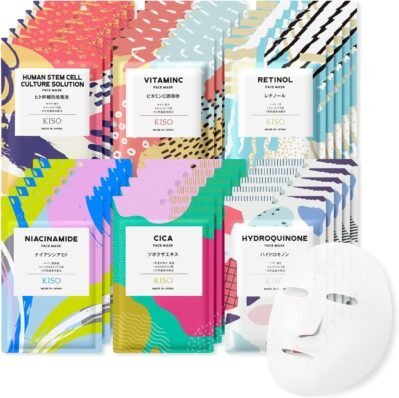 Kisocare人気マスクセット30個の個別のパッケージセット、日本で作られた、スキンケア、マスク、保湿、保湿、乾燥肌、保湿、美しさ、美容材料、保湿、家