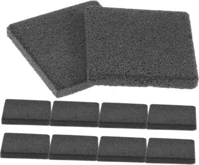 Hohopeti 10pcs水族館サンゴプラグシェルフスタンドセラミックコーラルフラグベースコーラルサポートフラグブラケットコーラルフラッグプレートスタンドスクエアスター