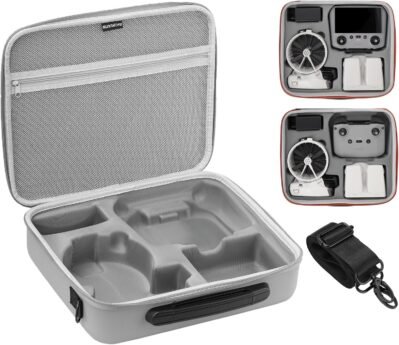 DJIフリップドローンケース、Linghuang大容量ストレージバッグDJIフリップおよびDJI RC 2 RC-N3リモートコントローラー、グレー、DJIフリップアクセサリー用のコンボケースポータブル保護ケース