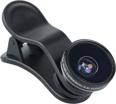 Kenko KRP-04SW、リアルプロクリップレンズ、スマートフォン交換可能なレンズ、超広い0.4X、165°の超広角レンズのクリップ