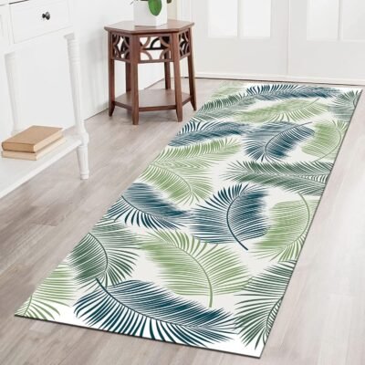 モダンなスリップアンチスリップ3Dフローラルランナーラグウォッシャブル廊下のキッチンカーペットリビングルームの寝室用さまざまな幅の選択肢(90x250cm色:a)