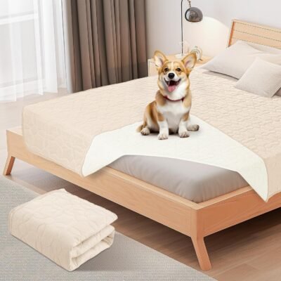 LOOBANI防水シート、ペット、漏れ証明、防水シート、シングル、ダブル、犬、猫、防水カバー、ベッド、両面使用、ソファ、防水、ベッドカバー、すべての方向保護、噛み込み