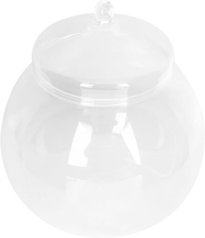 YARNOW GLASS TERRARIUM GLOBE CONTERER CLEAR FISH BOWLミニチュアランドスケープボウルLIDフェアリーガーデンポットセンターマップ