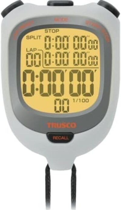 バックライト付きのトルスコナカヤマトラスコの防水ストップウォッチ