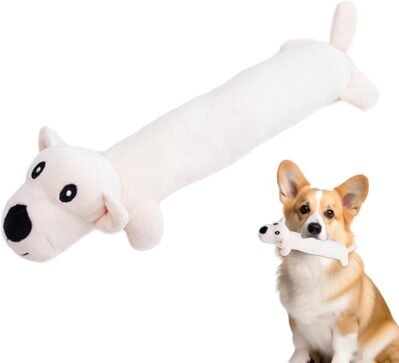 犬の噛むおもちゃ、ノイズの多いペットのおもちゃ、犬用のきしむ犬のぬいぐるみのおもちゃ、ポータブルかわいい犬の噛むおもちゃ、小さな中犬と大きな犬、耐久性のあるチュアブルペットのぬいぐるみ