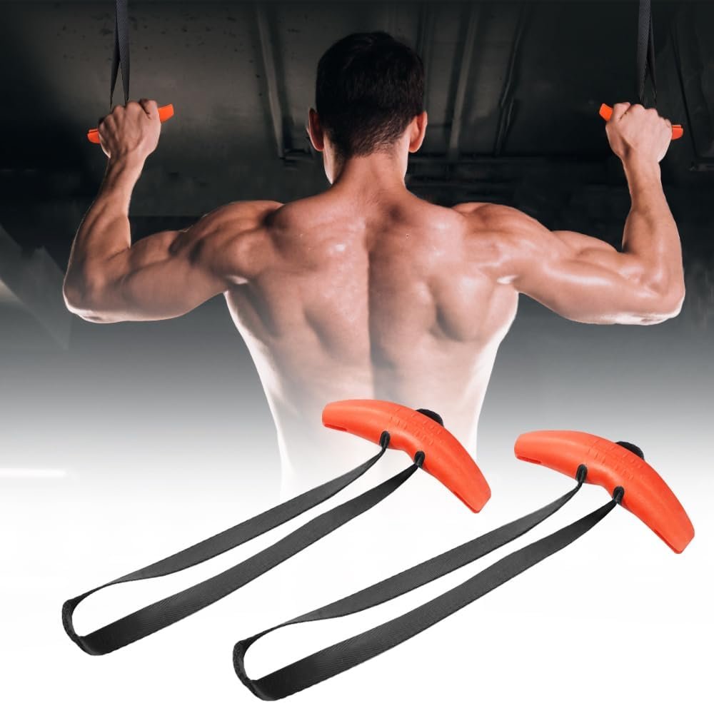 初心者や専門家向けのNASUTOプルアップトレーニングチューブ、筋肉トレーニンググリップ、パワーグリップ、イージーグリップ、アンチスリップ、ラットプルダウン、デッドリフト、座ったrowぎ、グリップアシスタンス、ユニセックス、セット2の2