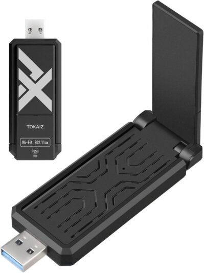 Tokaiz TWA-002ワイヤレスLANアダプターAX1800高速1201Mbps + 574Mbpsスモールレシーバーデュアルバンドは2.4GHz + 5GHz USB3.2 GAMING PCラップトップデスクトップPC 11AX/AC/N/G/B/Aと互換性があります