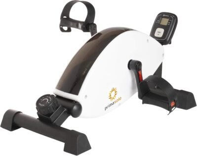 プリマソールフィットネスバイク、ミニ、静か、エアロフット、スピンバイク、磁気バイク、ダイエット、白/オレンジ