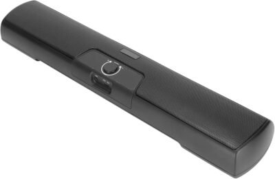 コンピューター有線スピーカー、オフィス用の黒いUSBサウンドバースピーカー携帯電話プロジェクター用CDプレーヤーABSステレオスペース保存