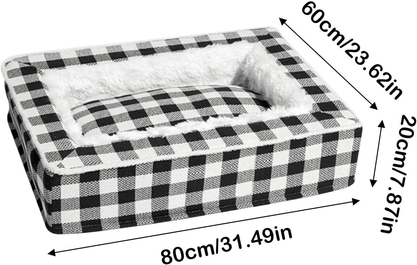 中犬、犬のベッド、家具用の犬用ベッド|ドッグベッドソフトドッグベッドタータン格子縞の犬ソファ|犬の家具、小さな、中程度、大きなペットのための取り外し可能な犬のベッド - 이미지 5