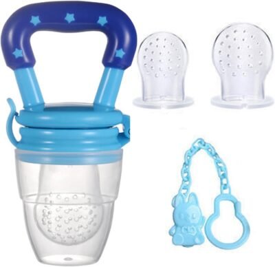 Enzuo Baby Food Feeder Nipple Feeder Bottle Baby Feeding Tool栄養歯磨き粉シリコンスプーン果物や野菜を安全に食べないのに苦労しているお母さんのためのシリコン（3）