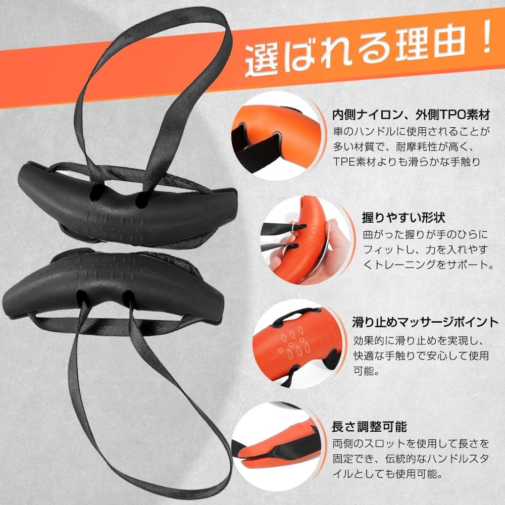 初心者や専門家向けのNASUTOプルアップトレーニングチューブ、筋肉トレーニンググリップ、パワーグリップ、イージーグリップ、アンチスリップ、ラットプルダウン、デッドリフト、座ったrowぎ、グリップアシスタンス、ユニセックス、セット2の2 - 이미지 3