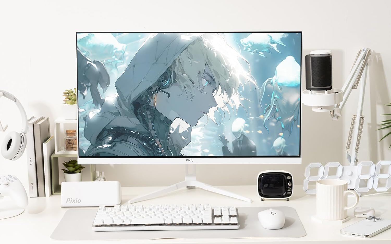 Pixio PX278 Wave White Gaming Monitor、27インチ、180Hz、WQHD、高速IPS - 이미지 2