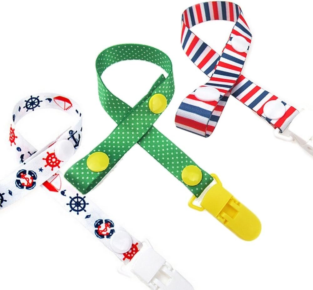 SMT Pacifier Holderスタイリッシュなおもちゃベビーカーストラップベビーベビークリップ調整可能長さ3(ユニセックス)