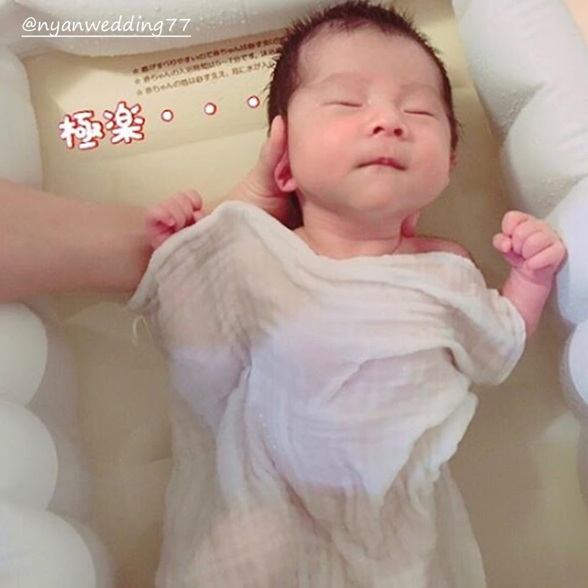 助産師ガーゼ、穏やかなガーゼ、1枚のシート/バッグ、タナカガーゼ100%コットン、乾燥しやすい長方形、約18.9 x 12.6インチ(48 x 32 cm)、入浴、新生児、ベビーバス - 이미지 4