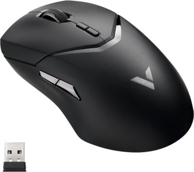 Rapoo VT9Proワイヤレスゲーミングマウス-PAW 3398Vゲーミングマウス、26000 DPI、電子競争レベルのパフォーマンス、1MS応答時間、68g軽量、10個のプログラム可能なボタン、バッテリー寿命、オンボード