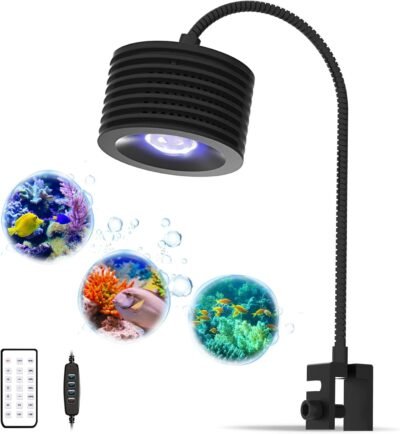 Lominie Aquarium Light、Aquarium、LED、Saltwater Lighting、Coral、LED Light、Dimmmable、Small、for Aquarium、Saltwater Fish、Coral Light、Clip Type(ASTA 20、SALTWATER)
