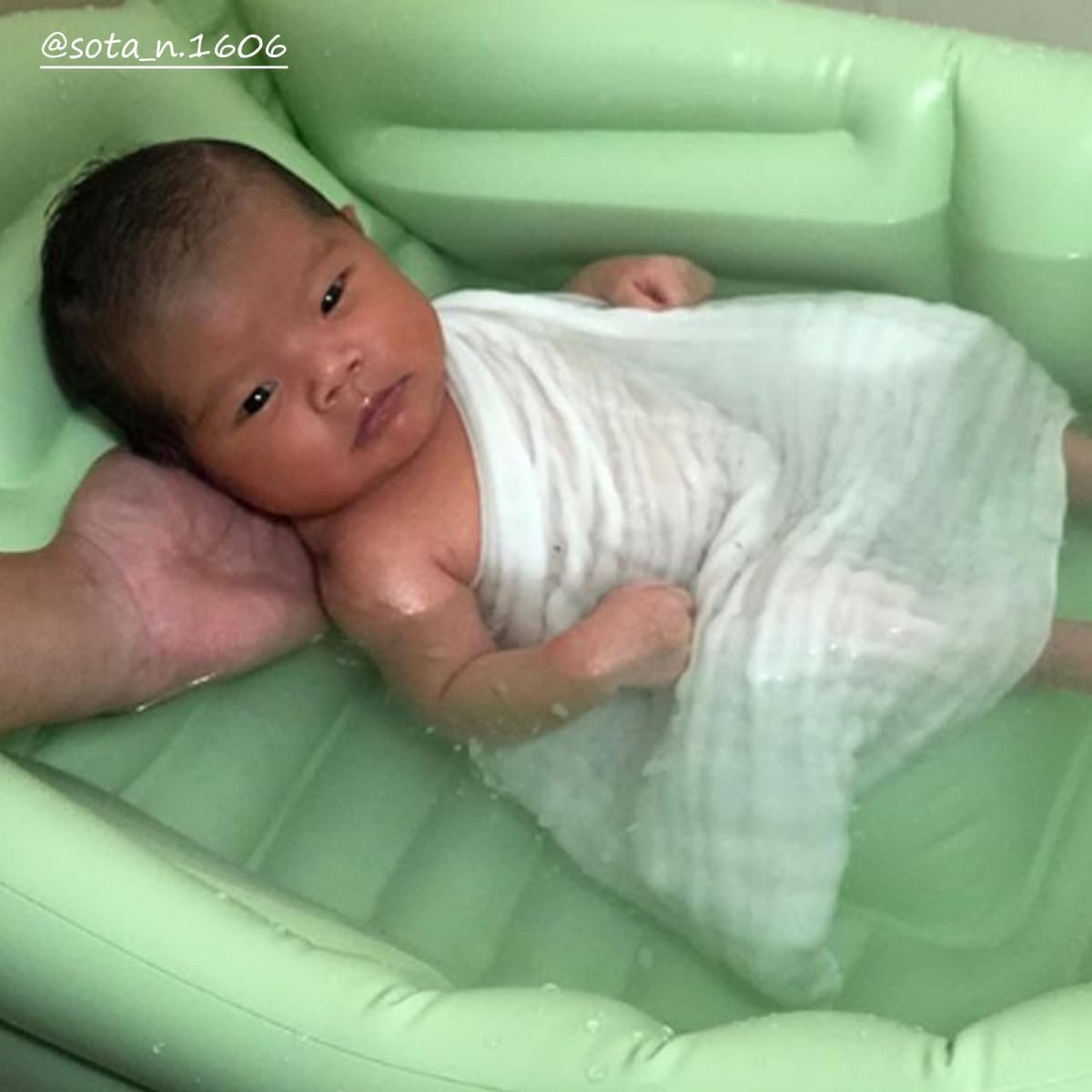 助産師ガーゼ、穏やかなガーゼ、1枚のシート/バッグ、タナカガーゼ100%コットン、乾燥しやすい長方形、約18.9 x 12.6インチ(48 x 32 cm)、入浴、新生児、ベビーバス - 이미지 3