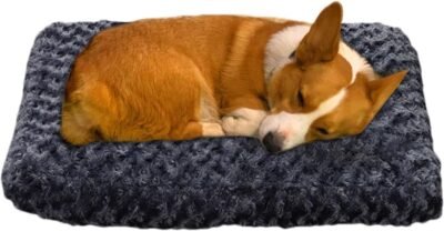 犬用クレートベッド、大型犬用ベッド | 犬用ベッド防水洗える犬用ベッド取り外し可能な犬用クレートパッド -快適な中型犬用ベッド、家庭用、屋内、冬用の滑り止め犬用ベッドと家具