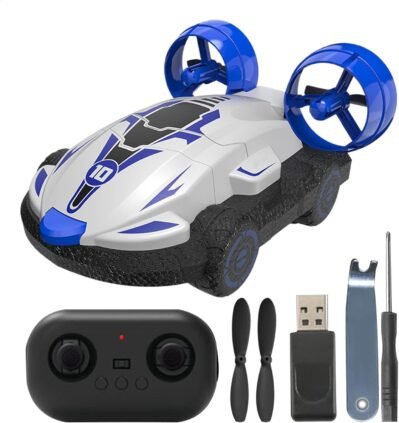 リモートコントロールのおもちゃの車、リモートコントロールを備えたおもちゃ車、ポータブルrcカードリフトオート、男の子の女の子のための高速ドローンボートホバークラフト車両スタントオート、クリスマスの誕生日