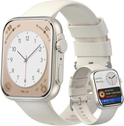 Smart Watch、2025 Evolution Model、AI Voice Assistant、1.91インチの大画面、Bluetooth通話機能＆ラインコール通知、スマートウォッチ、iPhone互換＆Android互換、