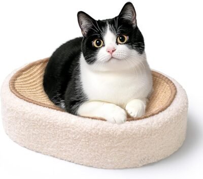 Comsaf Cat Claw Sharpener、Natural Sisal、Cat Claw Sharpener、Cat Sofa、Anti-Slip、耐久性、安定、家具の破壊を防ぎ、運動不足、すべての季節