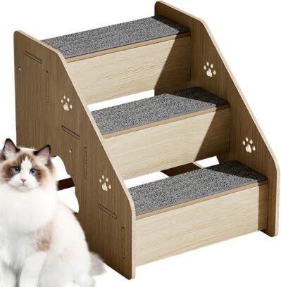 S-Deal Small Dog Staircase、ベッドの犬のステップ|小型犬のためのペットステップポータブル木製のペットの階段小犬の階段|耐摩耗性のある木製の犬の階段犬の階段ベッドソファ家具のためのヘルパー
