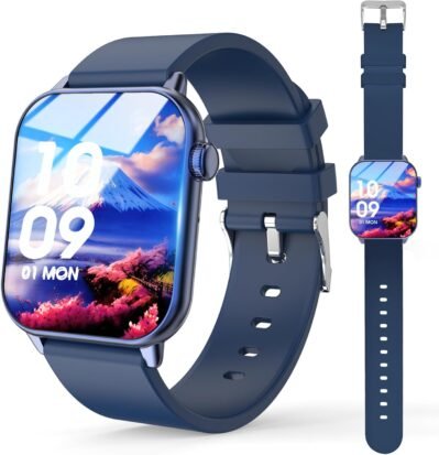 スマートウォッチ、AMOLED、1.85インチHD大画面、コール機能、GPS移動録音、長持ちするバッテリー、メッセージ通知、さまざまなエクササイズモード、軽量、多機能および多言語、