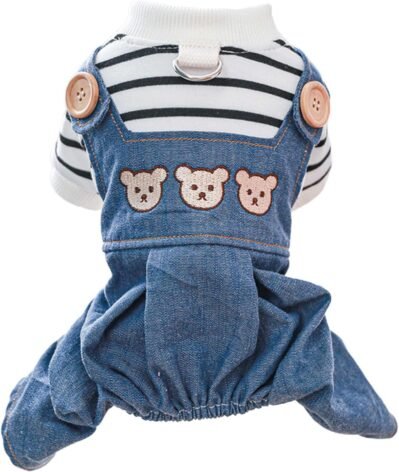 腕と脚の犬のコスチューム猫服ジーンズとtシャツの衣装小さな動物のホリデーアパレル子犬のための小さな犬