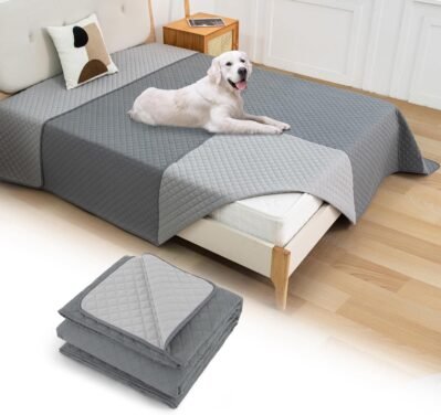 ブーマグ100%防水シート、両面、防水ベッドカバー、犬と猫用、防水カバー、ベッド、再利用可能、噛み付き、素早い乾燥、ダストダイト抵抗性、抗菌性、大きい、大きい、大きな乾燥