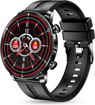 スマートウォッチ、1.7インチの大画面と長持ちするバッテリー、メッセージ通知、タッチパネル、IP67防水、DIYダイヤル、歩行計、睡眠管理、心拍数モニター、アクティビティメーター、カロリー