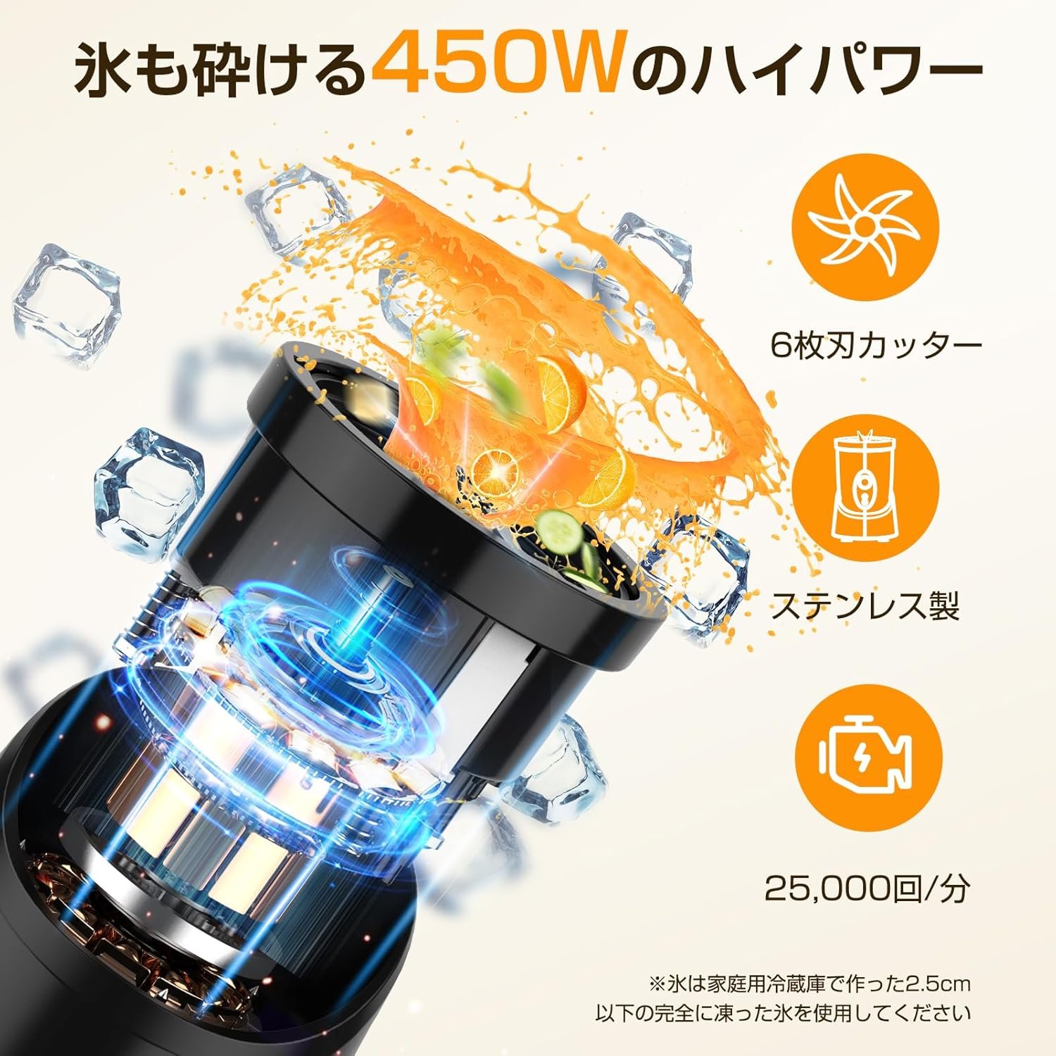 ムーカライフミキサー、小さい、レシピと2本のアイテムと2本のボトル11.7 fl oz(550 + 300 ml)、スムージー、ジューサー、粉砕氷、450 W高出力、コーヒーグラインダー、栄養サプリメント、果物、野菜、赤ちゃん - 이미지 2