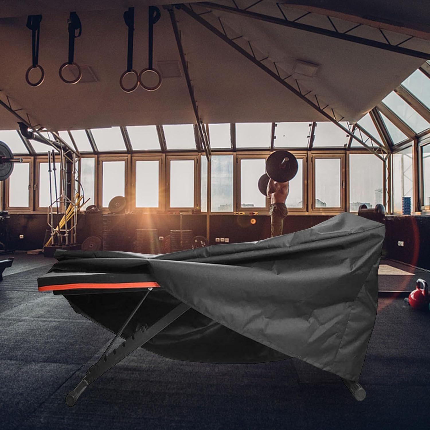 ボードカバー、ウェイトベンチカバー|ジムベンチシートウェイトカバー|ウェイトベンチ用のドローストリングを備えたフィットネスベンチプロテクター、 - 이미지 2