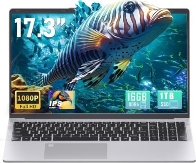 17.3インチラップトップ1080p IPS大きな画面 [With Win 11 Pro/MS Office 2019] 第11世代Intel Celeron N5095 2.0-2.8GHz / DDR4L 16GB /高速SSD日本のキーボードMM /指紋