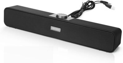 SoundBar PCスピーカーBI有線モニターゲームスピーカーノブ用PCコンピューターラップトップUSB 3.5mmオーディオプラグ