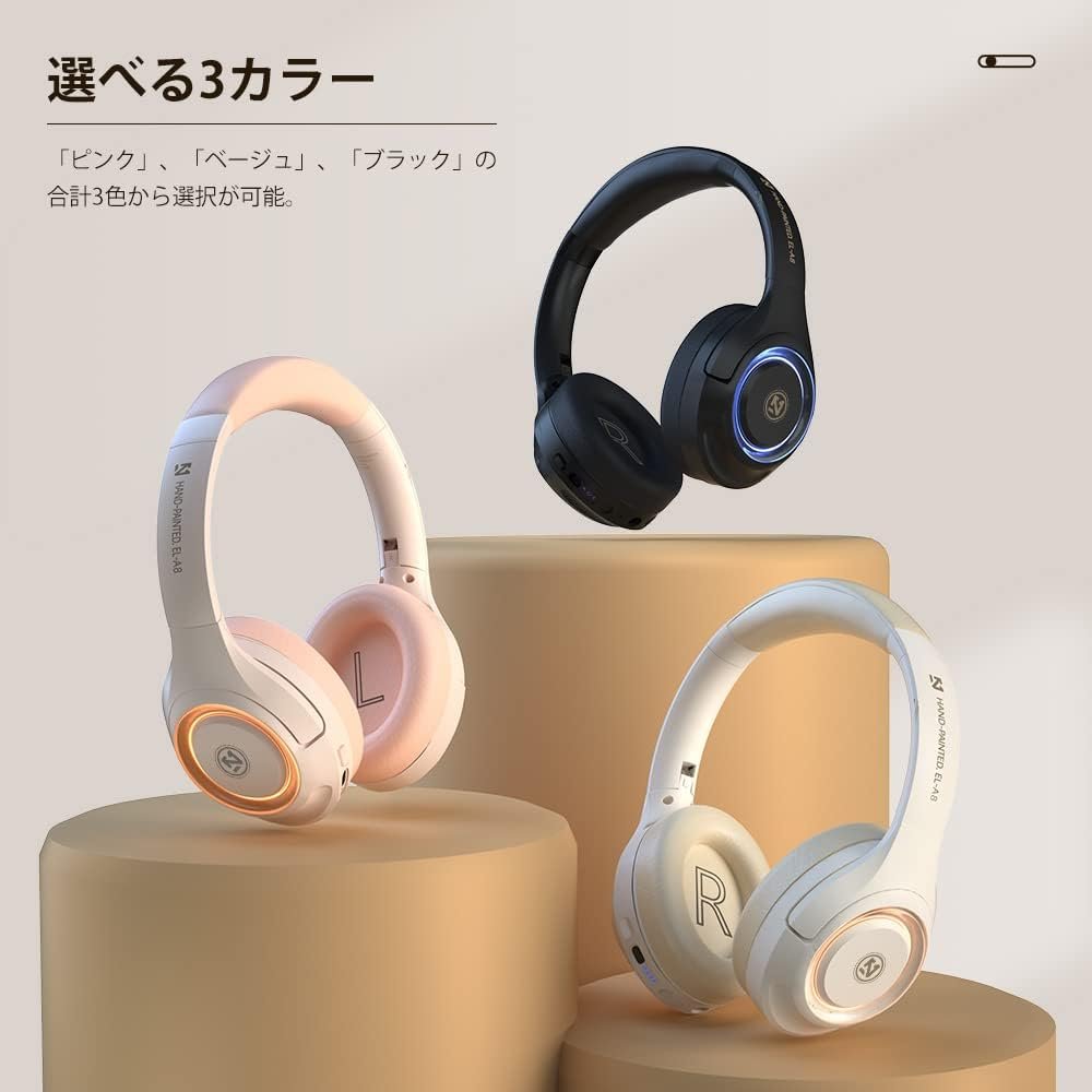 OKCSC A8ゲーミングヘッドセット、ワイヤレス、Bluetooth、囲まれた、有線ワイヤレス、SDカード互換、低レイテンシ、約50時間の継続的使用、折りたたみ式、音声チャット可能、PC/PCとの互換性、 - 이미지 8