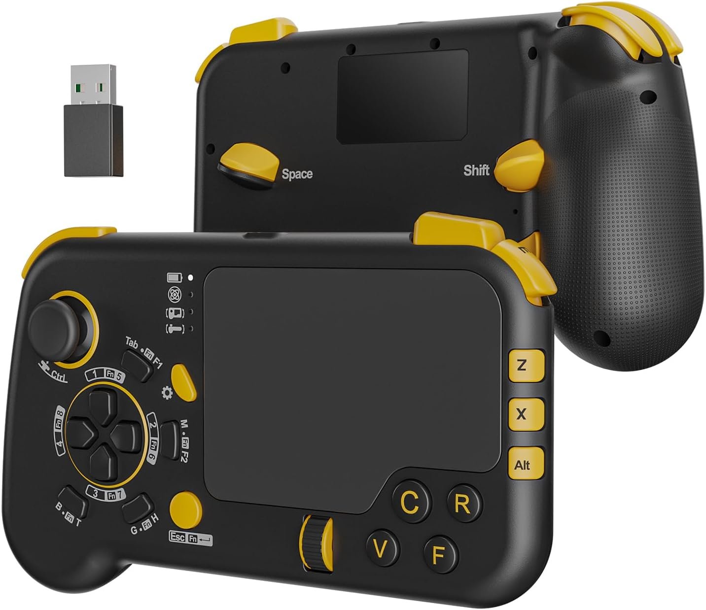 IFYOO GTP01 Pro 2.4Gワイヤレスゲーミングタッチパッドジャイロスコープ、キーボード、マウス機能、ゲームコントローラーゲームパッドの形状、PS5、PS4、Xbox X | S、Xbox One、PC Steam Windows 11 10、特にサポート