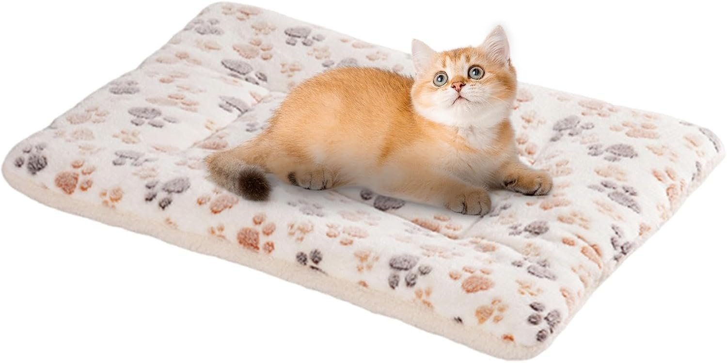 犬用クレートパッド、犬小屋用犬用ベッド | 冬用犬用ベッド冬用犬用ベッド27.5 x 21.5インチ -犬小屋パッド暖かい犬クレートマット洗える猫寝袋ベッド家具屋内猫犬子犬ペット愛好家のため - 이미지 7