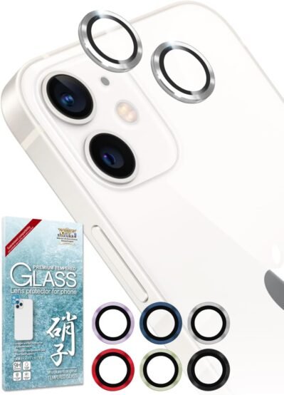 シズカはiPhone 12 / iPhone 12ミニカメラ保護レンズガードカメラカバーカメラレンズレンズ強化ガラスバブルフリーフル保護フィルムフィルムフィルムフィルムレンズプロテクターレンズカバー1