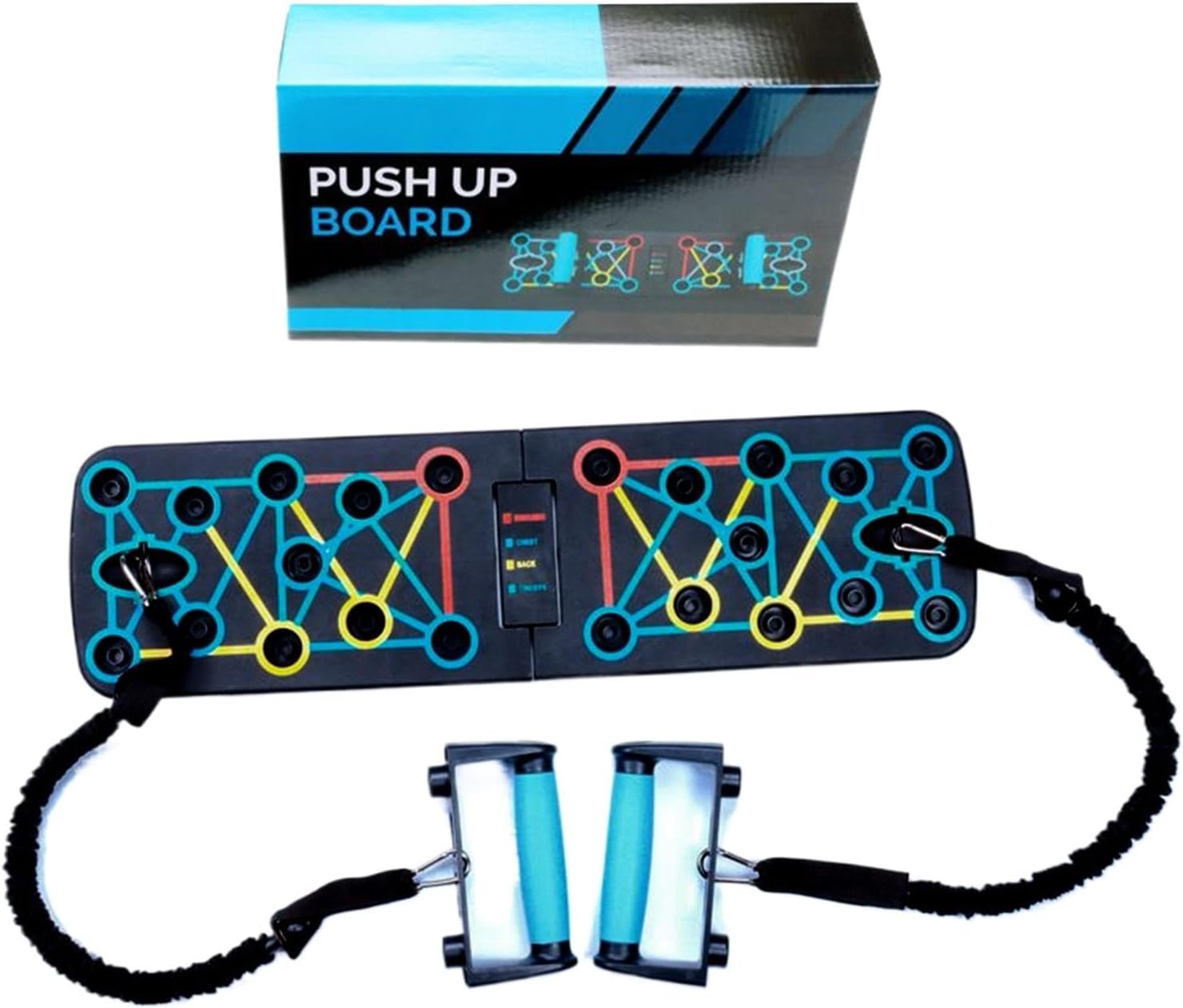 プッシュアップボード -フィットネストレーニングボード| 折りたたみ式腕立て伏せスタンドシステム折りたたみ式腕立て伏せスタンドシステムプロフェッショナル筋力トレーニング補助具男女兼用