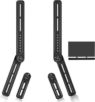 ユニバーサルサウンドバーハードウェアマウントキットレンタル用ユニバーサルサウンドバーの取り付けハードウェアマックスVESA 600x400mm荷重容量10kgベサマウントテレビマウントテレビマウントテレビマウントスピーカーブラケットヘビーデューティテレビ