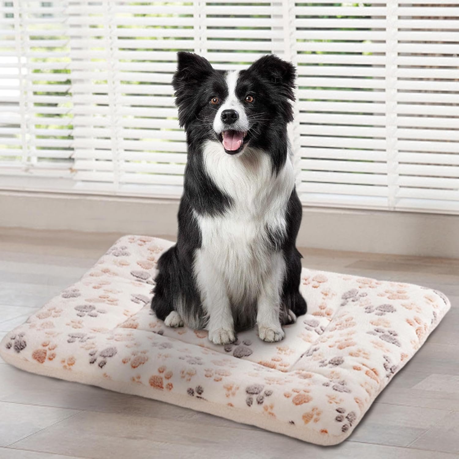 犬用クレートパッド、犬小屋用犬用ベッド | 冬用犬用ベッド冬用犬用ベッド27.5 x 21.5インチ -犬小屋パッド暖かい犬クレートマット洗える猫寝袋ベッド家具屋内猫犬子犬ペット愛好家のため - 이미지 9